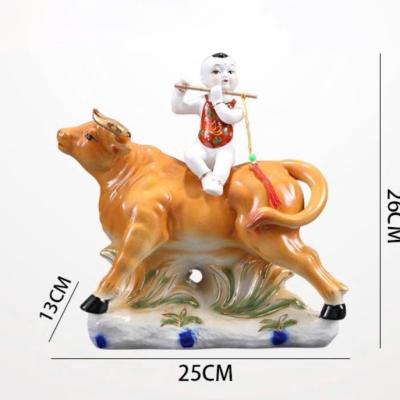 TƯỢNG SỨ TIỂU ĐỒNG CƯỠI TRÂU THỔI SÁO